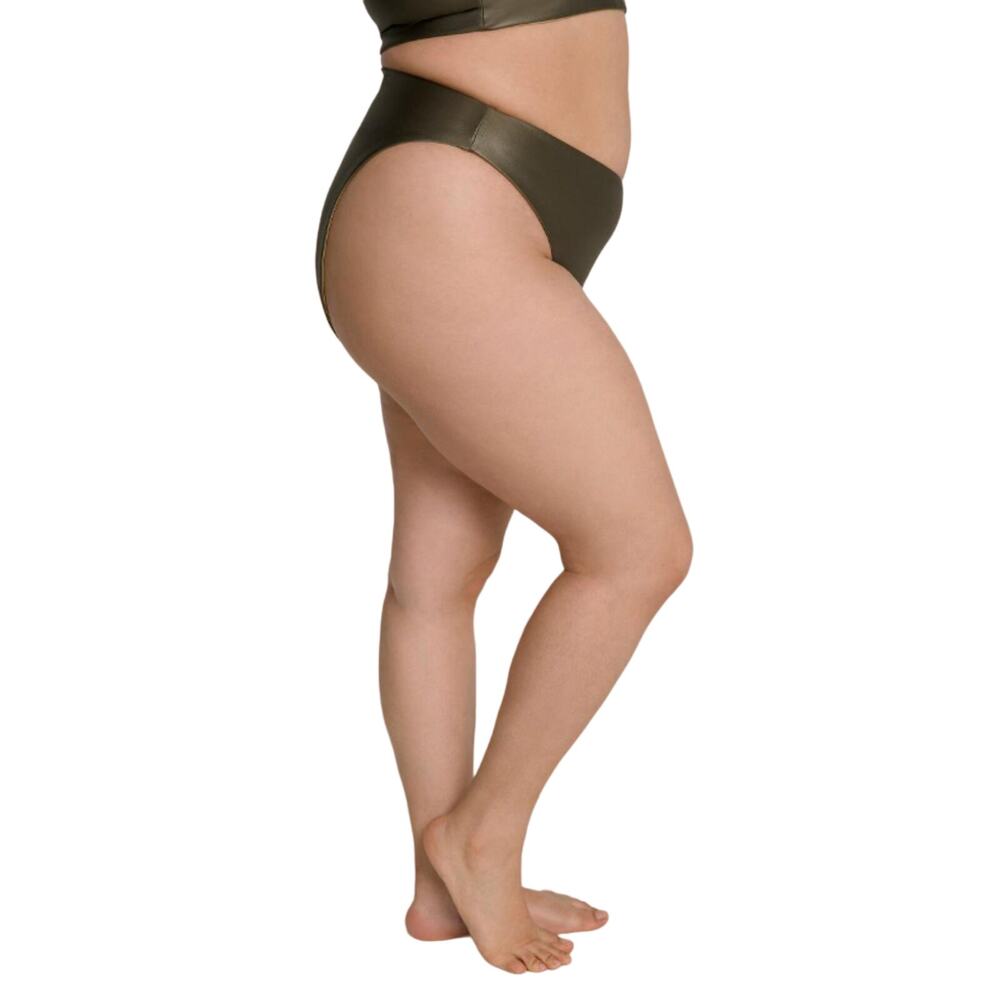 Good American Bikini Bottoms Reversible Sage Green Size GA 7 - 4xl - Picture 5 of 11
